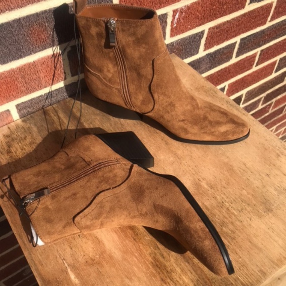 Western Brown suede boots